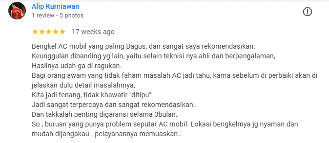 Review Bengkel Ac Mobil Tangerang 6