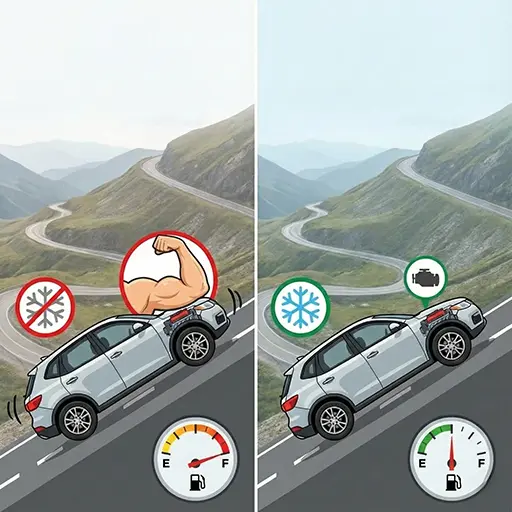 Mitos Mematikan AC Saat Menanjak