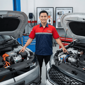 Perbedaan, Cara Kerja dan Perawatan AC Mobil Listrik (EV) vs Mobil Konvensional
